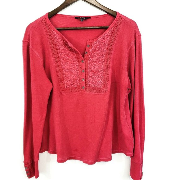womens pink thermal top